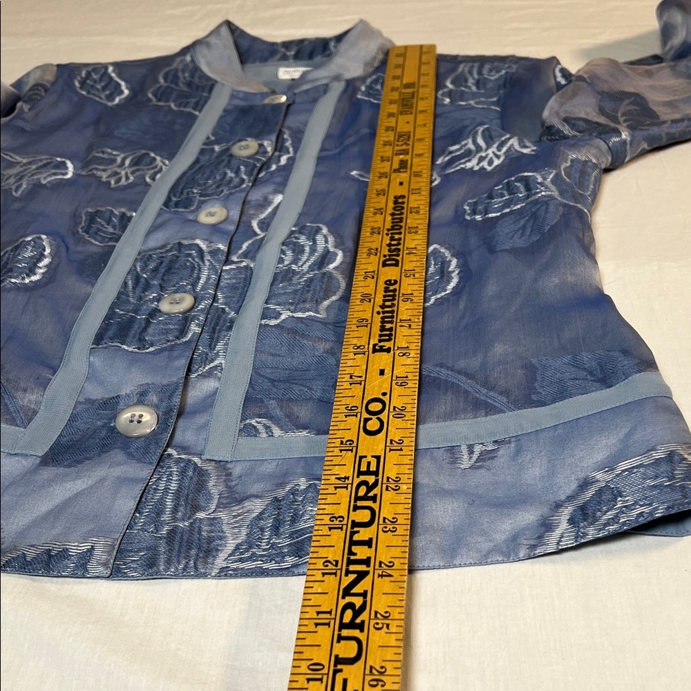 Armani Collezioni Blue Floral Women's Blazer Women’s Sz. 10 - Picture 11 of 11